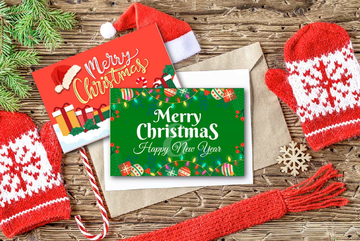 free printable christmas cards - made with happy
